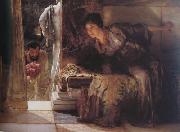 Alma-Tadema, Sir Lawrence Welcome Footsteps (mk23) china oil painting artist